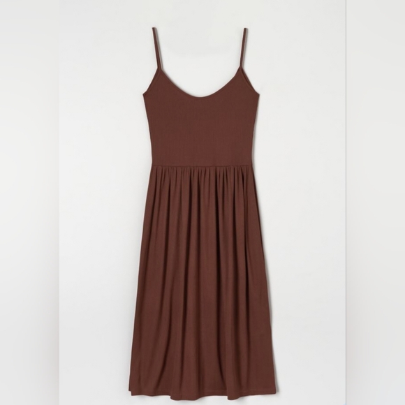 NEW Sinsay Brown Sleeveless Summer Dress Size S Casual Resortwear Minimalist - Picture 3 of 15
